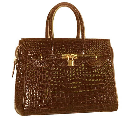 Alligator leather handbag for her
