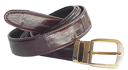 Eel leather belt