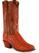 Crocodile leather boots
