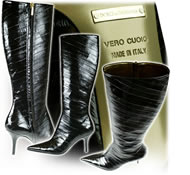 Eel leather boots by Dolce and Gabana