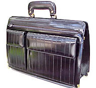 Eel leather briefcase